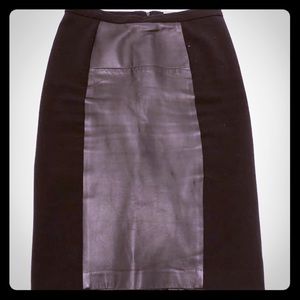 Michael Kors Leather Panel Pencil Skirt